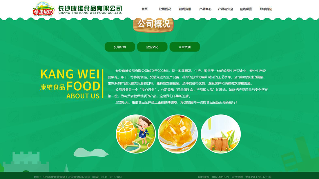 食品制造网站案例