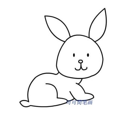 小白兔怎么画简单